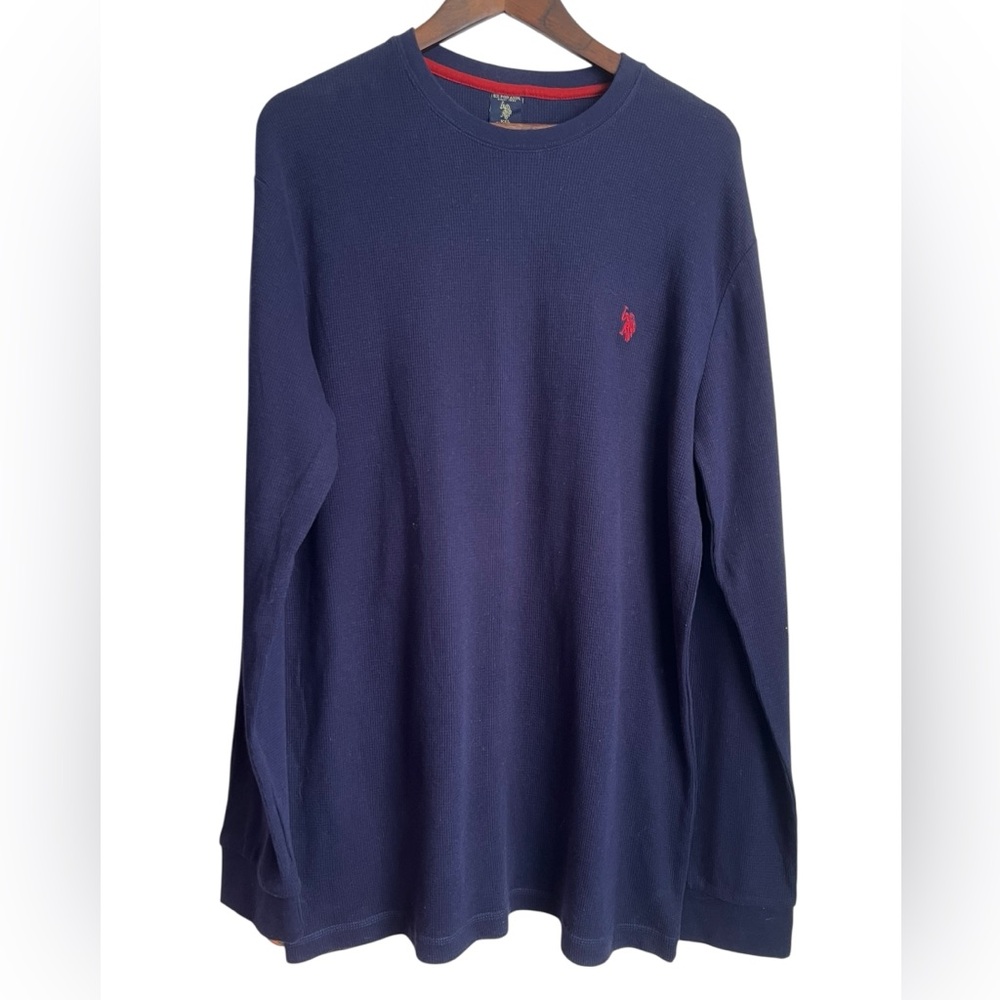 U.S. Polo Assn. Blue Crew Neck with Red Trim